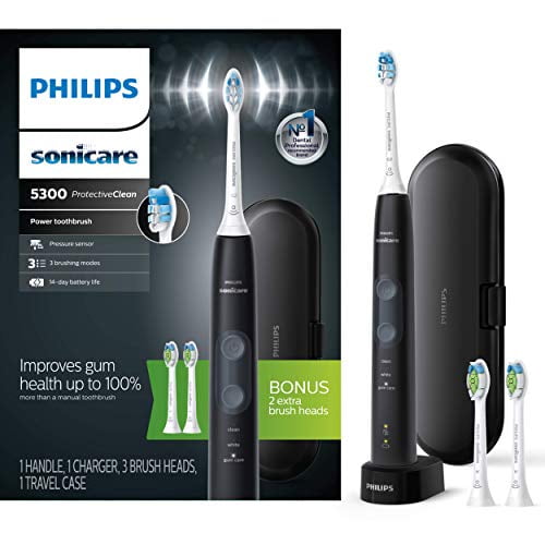 Sonicare ProtectiveClean 5300 Electric Toothbrush, Black, Pressure