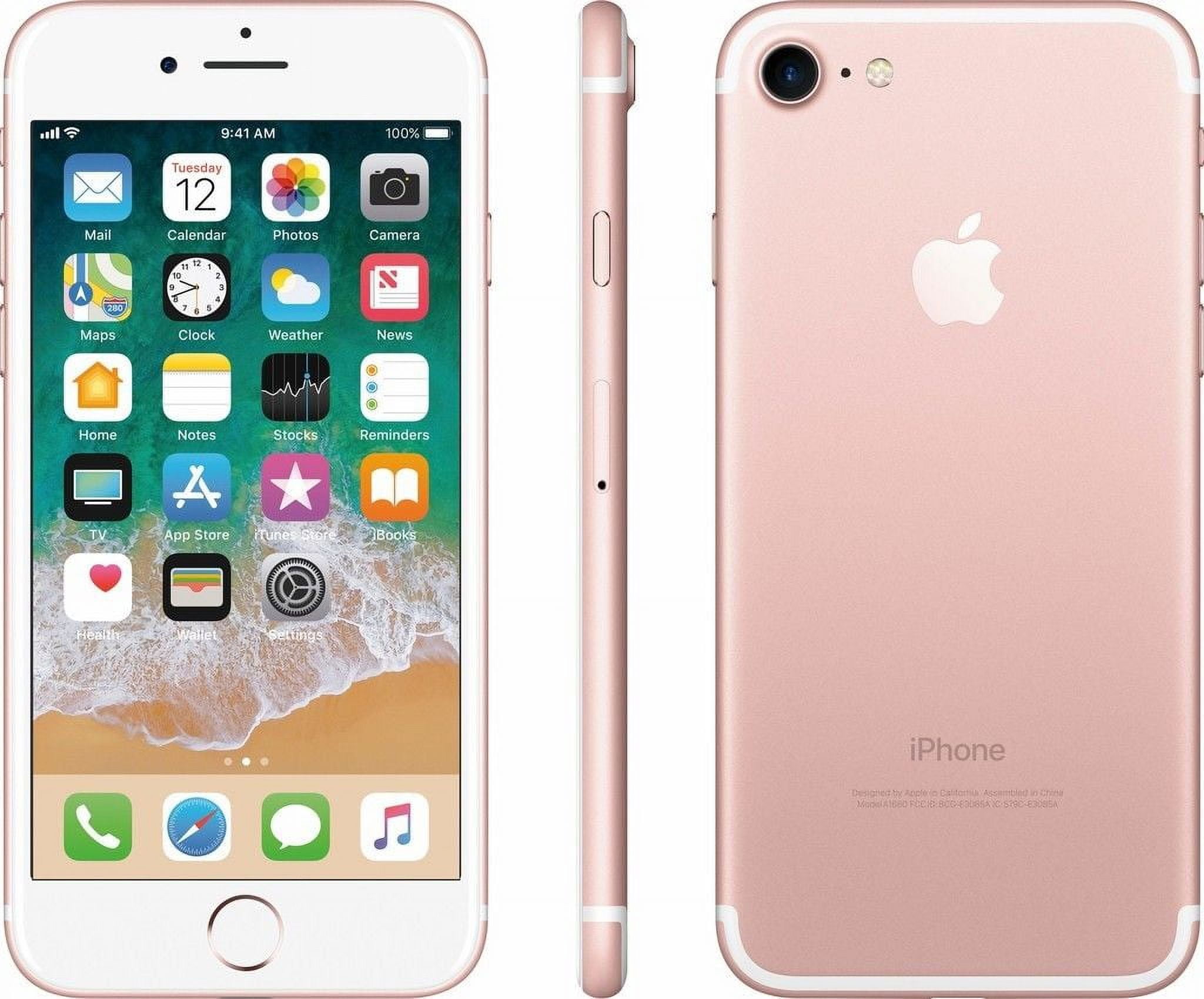 Restored Apple iPhone 7 128GB, Rose Gold - Unlocked GSM