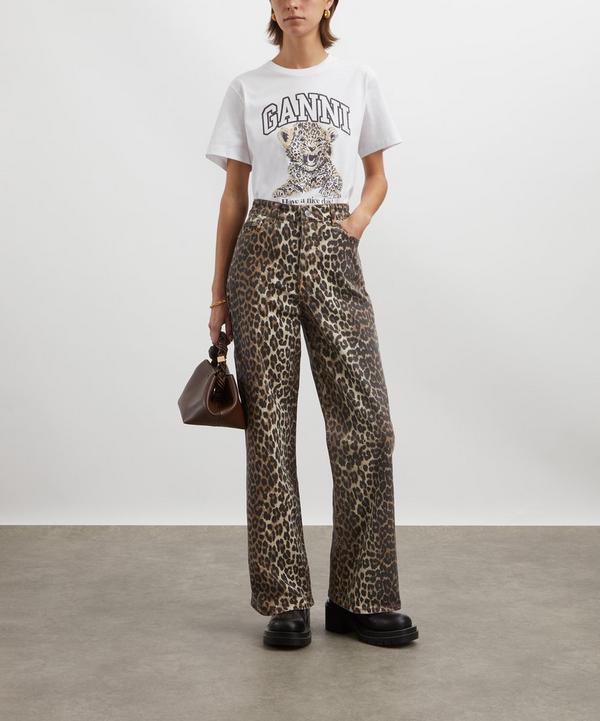Ganni Leopard Printed Izey Jeans | Liberty