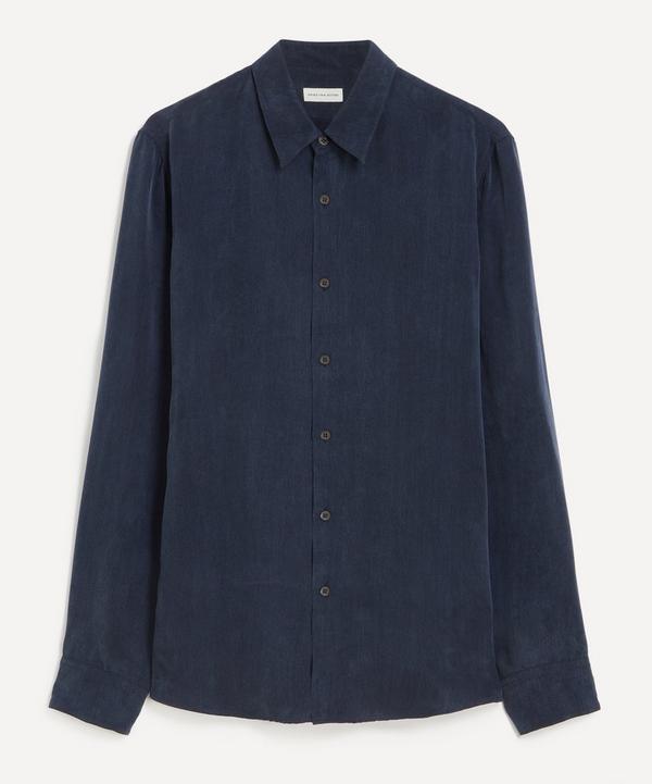 Dries Van Noten Navy Washed Cupro Shirt | Liberty