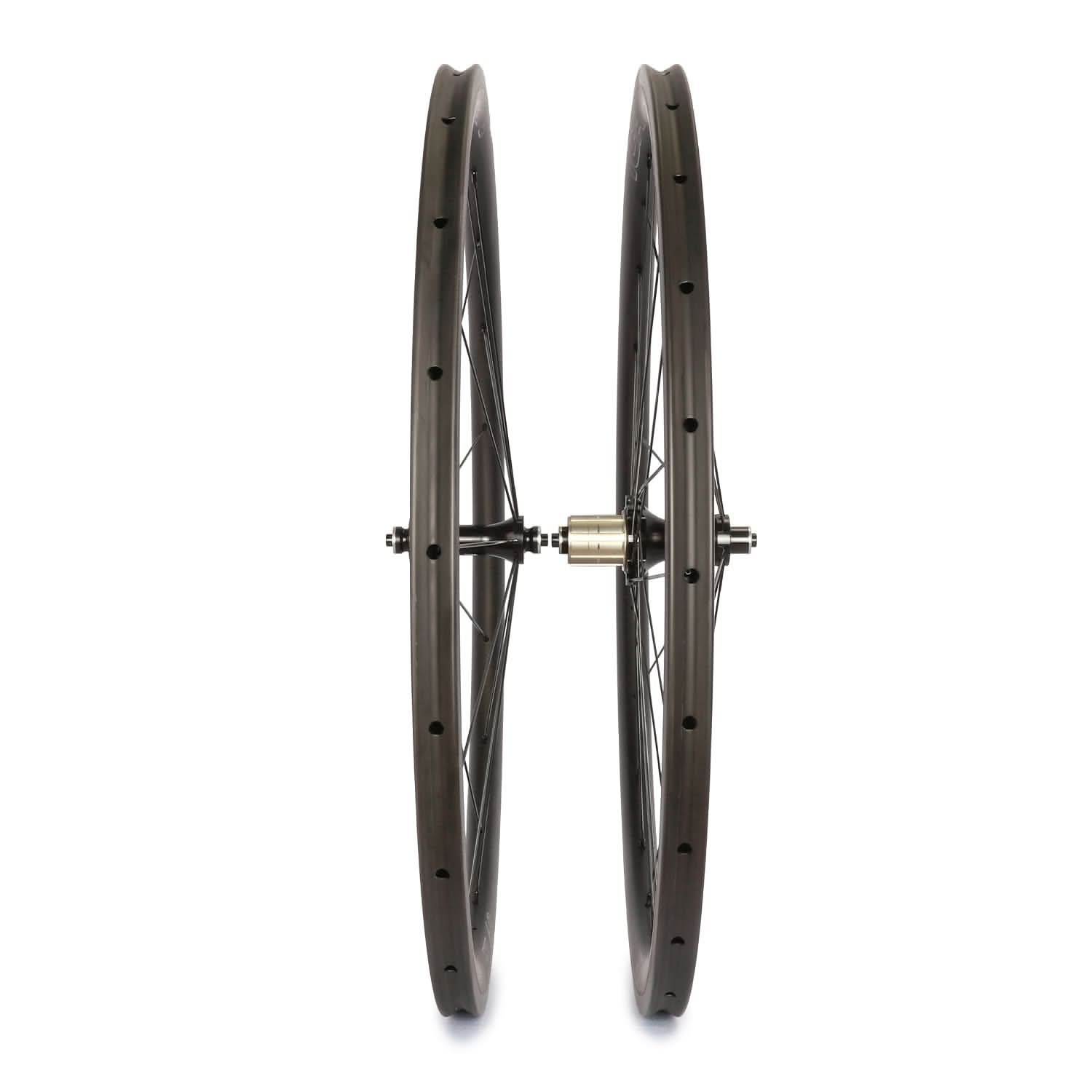 700C カーボン FL40mm チューブラー 25mm 幅 ホイールセット ロード