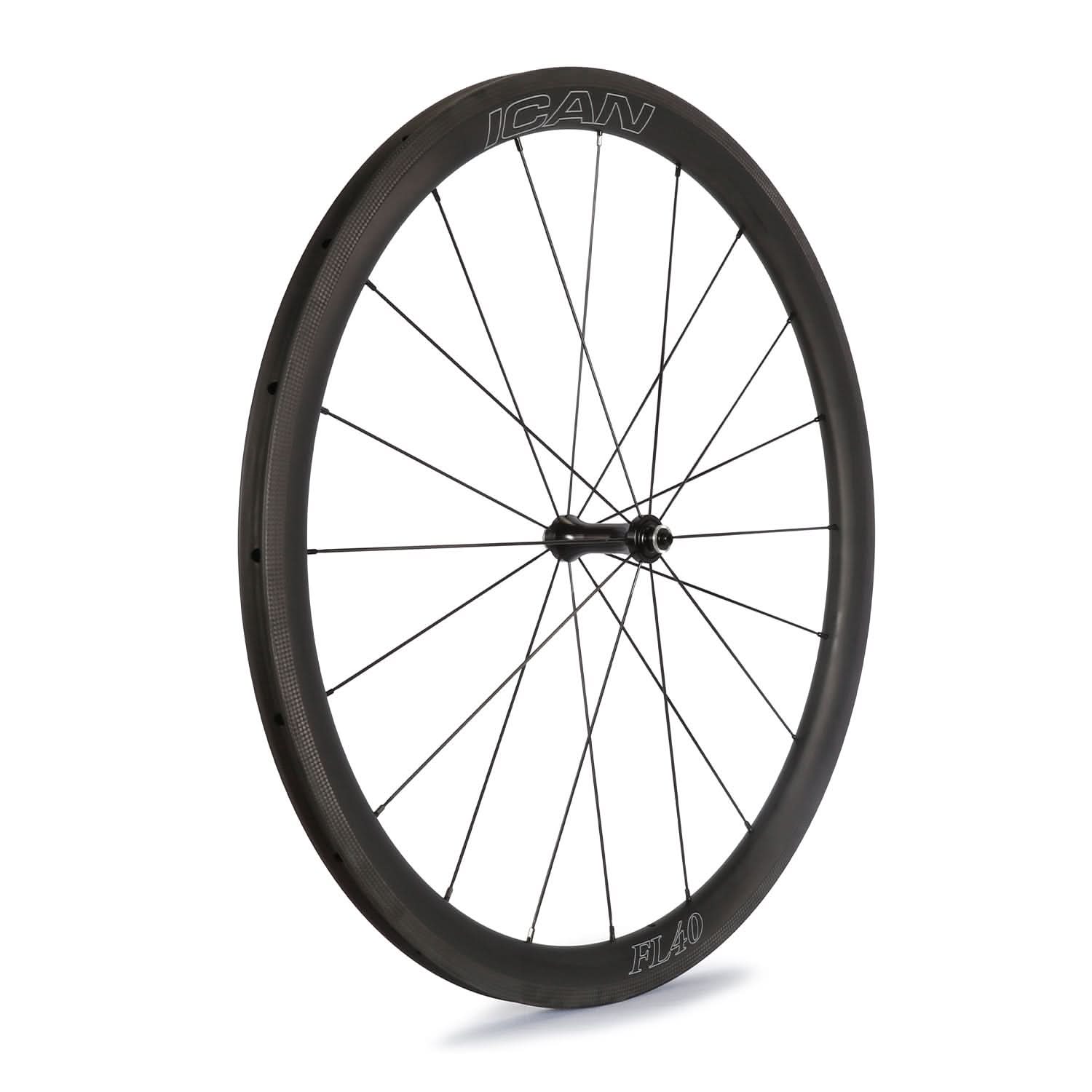 700C カーボン FL40mm チューブラー 25mm 幅 ホイールセット ロード