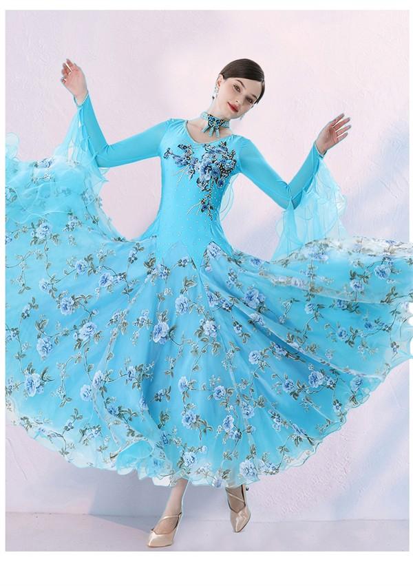 社交ダンスドレス 社交ダンス モダンドレス 大きいサイズ 長袖 大きい