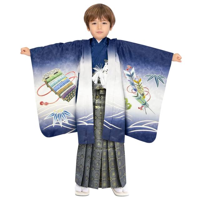 七五三 着物 男の子 5歳 【全て揃った豪華12点フルセット】 袴セット