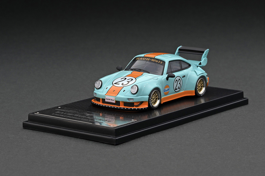 MC640002SET 1/64 RWB 930 Light Blue/Orange GT Wing & Ducktail set