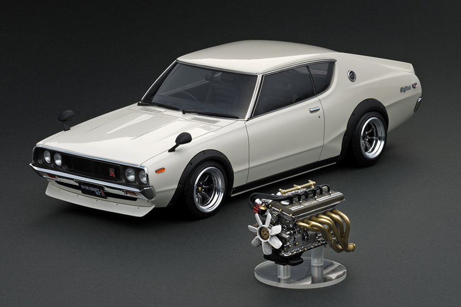 IG1806 1/12 Nissan Skyline GT-R (KPGC110) White With Engine | LINE
