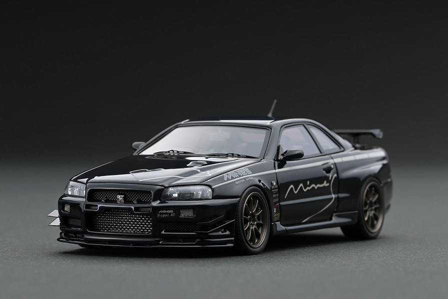 IG1815 1/43 Nissan Skyline GT-R Mine's (R34) Black | LINE UP