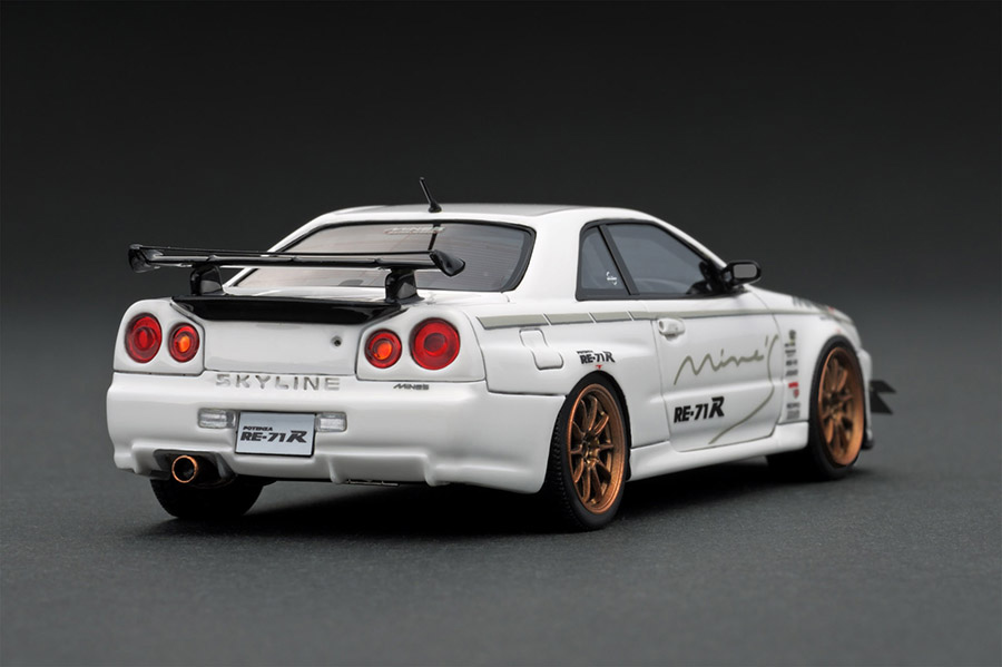 IG1817 1/43 Nissan Skyline GT-R Mine's (R34) White HOBBY FORUM ver