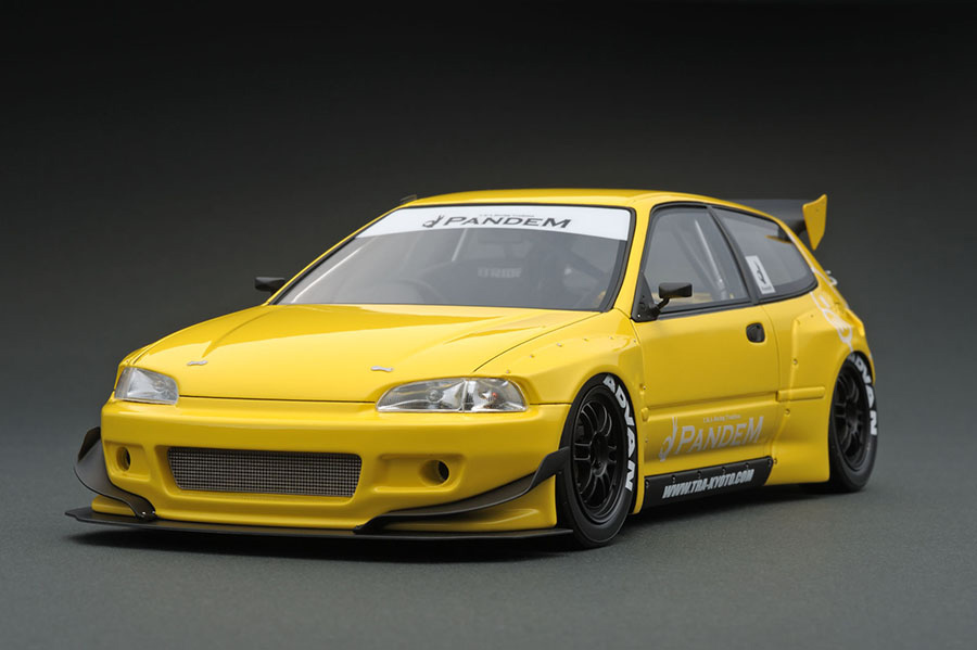 IG1053 1/18 PANDEM CIVIC (EG6) Yellow | LINE UP | [公式] ignition