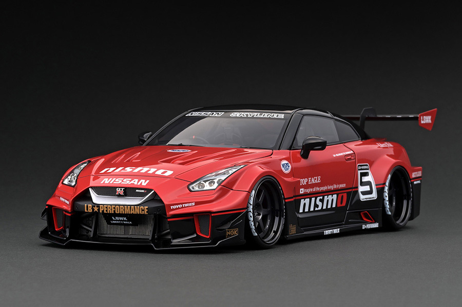 IG2723 1/18 LB-Silhouette WORKS GT Nissan 35GT-RR Red/Black #5