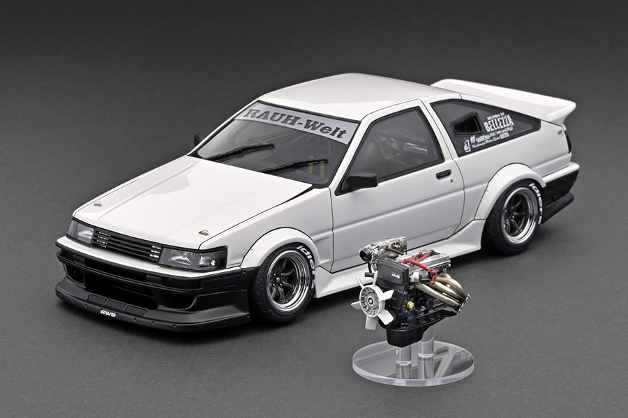 IG2968 1/18 RWB AE86 White/Black With Engine | LINE UP | [公式