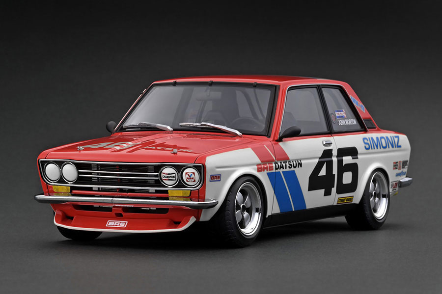 IG3308 1/18 Datsun Bluebird (510) White/Red #46 | LINE UP | [公式