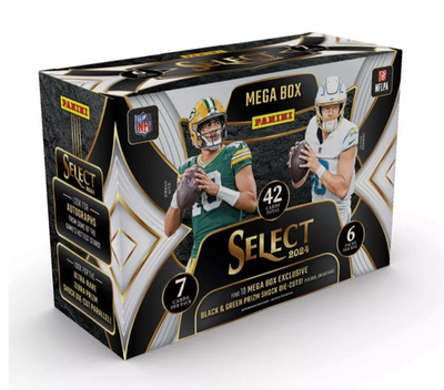 2024 Panini Select Football NFL Trading Cards Mega Box - 10 Black