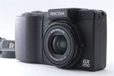 Ricoh GX200 12.1MP Compact Digital Camera Color Black With Battery