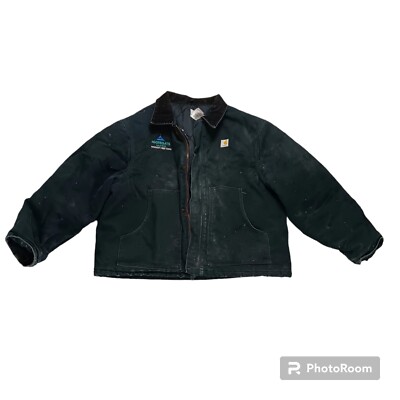 Vintage Carhartt J02 BLK Detroit Jacket Arctic Quilt Lined Men's