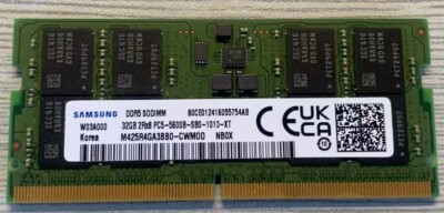 SAMSUNG 32GB DDR5 5600 Laptop SODIMM RAM 2Rx8 PC5-5600B for DELL