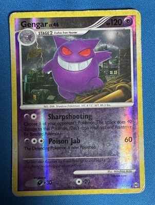 👻 GENGAR 👻 Reverse Holo 2009 Pokemon Platinum Arceus Card 17