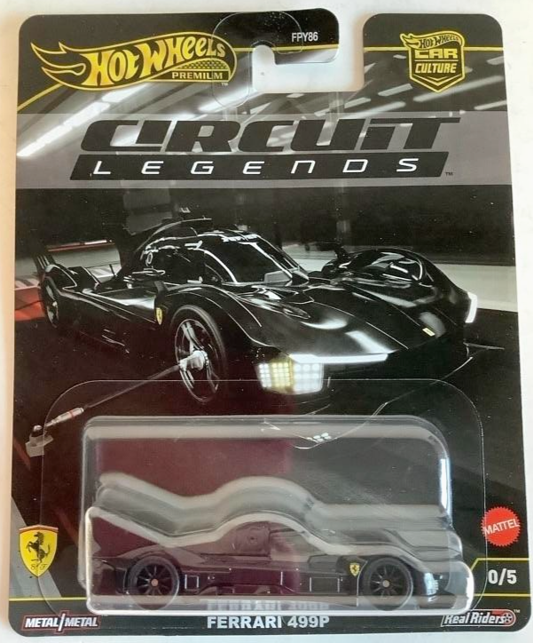 NEW Hot Wheels CHASE Car Circuit Legends Black FERRARI 499P 0/5