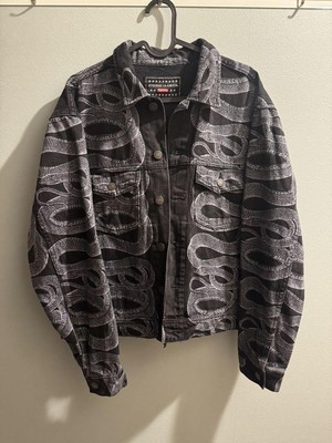 Supreme HYSTERIC GLAMOUR Snake Denim Trucker Jacket Black Size S
