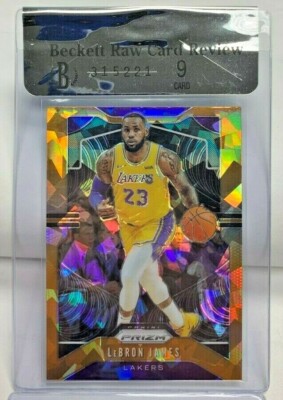 Lebron James 2019-20 Panini Prizm Orange Eis #129 Sp - BGS 9