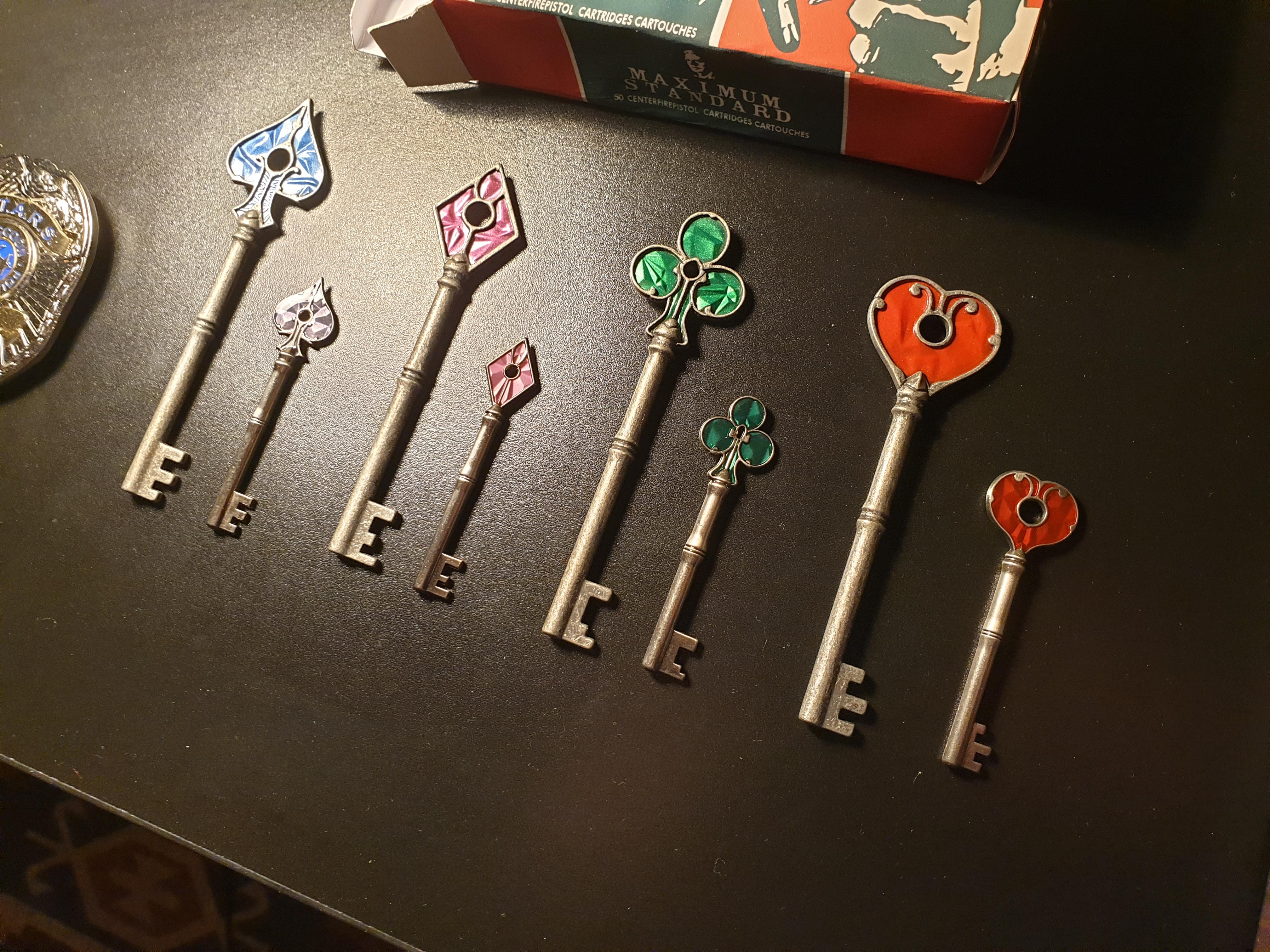 ミニチュア版のバイオハザード RE2 EUコレクターズエディションの鍵と