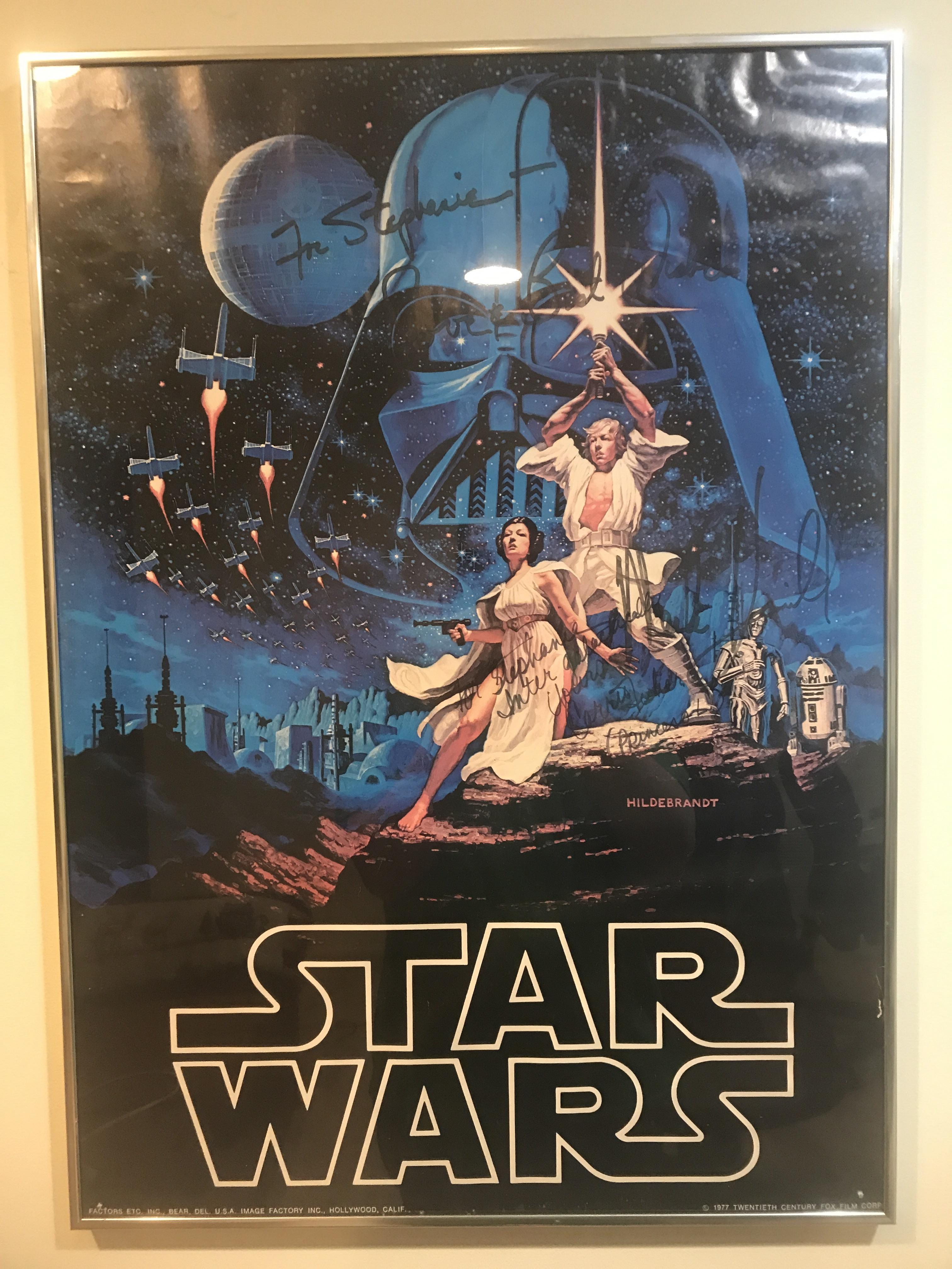 母さんの1977年のスターウォーズのオリジナルポスター、キャリー