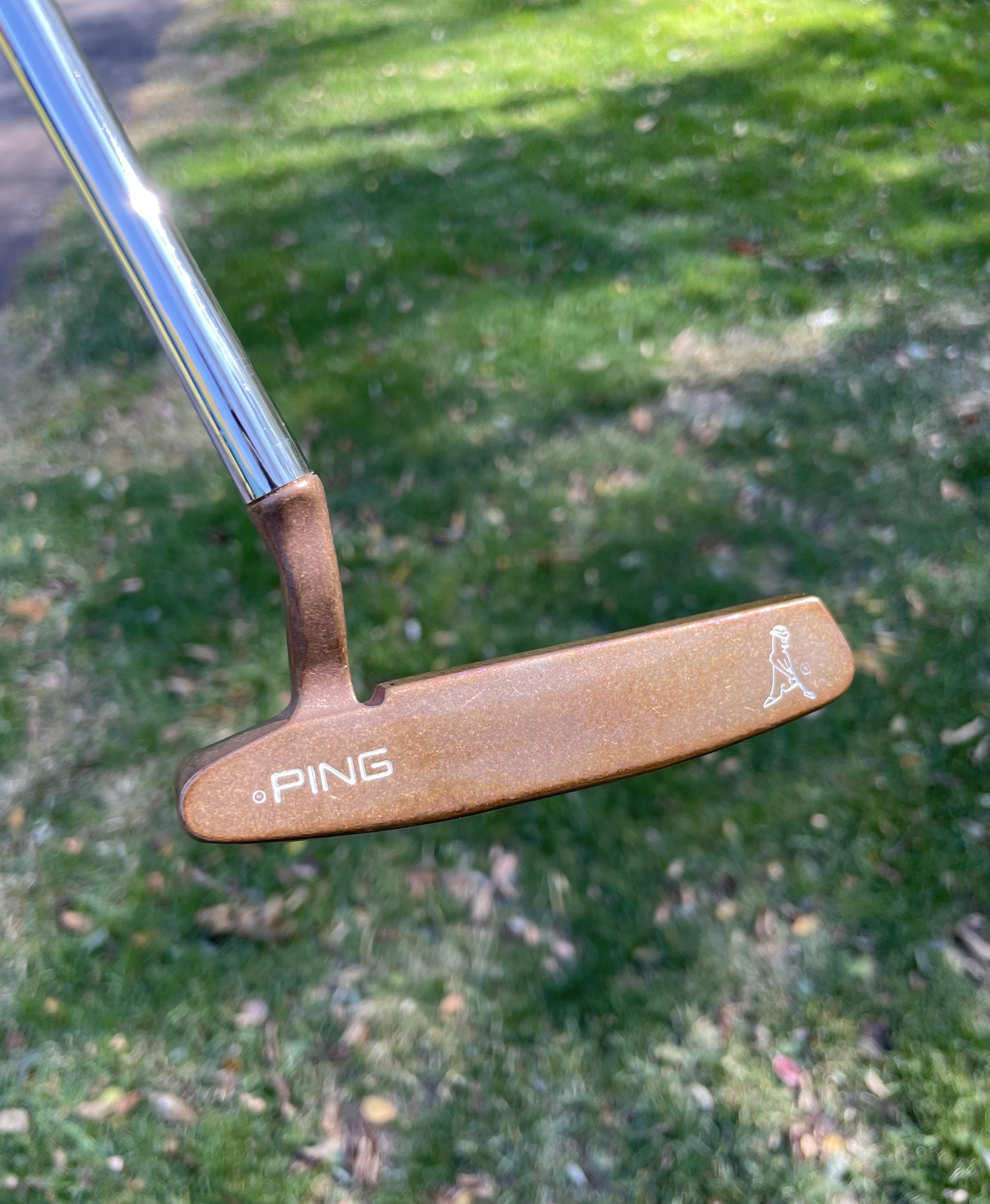 昨日使ったんだ。Ping BeCu (ベリリウムカッパー) Anser 4。ボールの