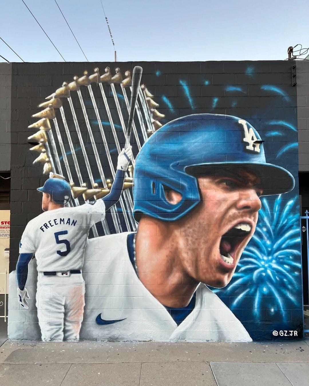 ドジャースのワールドシリーズMVP、フレディ・フリーマンが新しい壁画