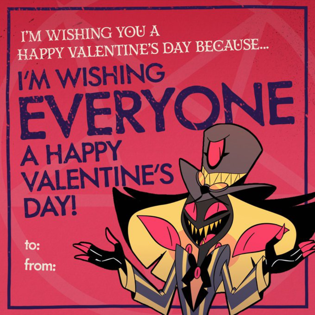 公式ハズビンホテル バレンタインデーカード : r/HazbinHotel