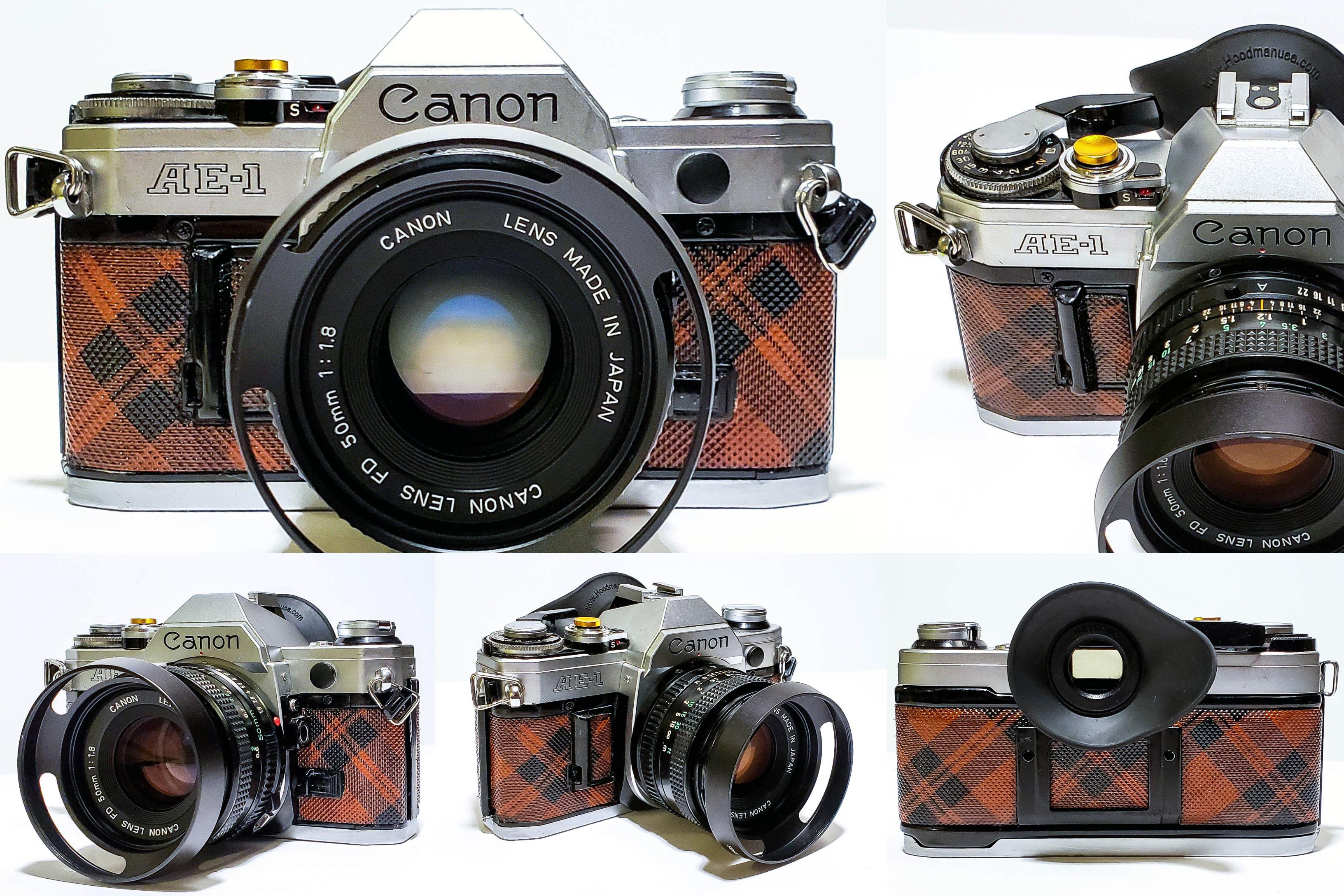 自分で組み立てたカスタムCanon AE-1 35mmフィルム一眼レフカメラ