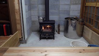 I started using the wood stove in earnest. - YouTube