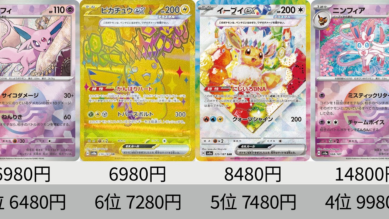 ポケカ】ピカチュウUR高騰！最新販売価格ランキング テラスタルフェス