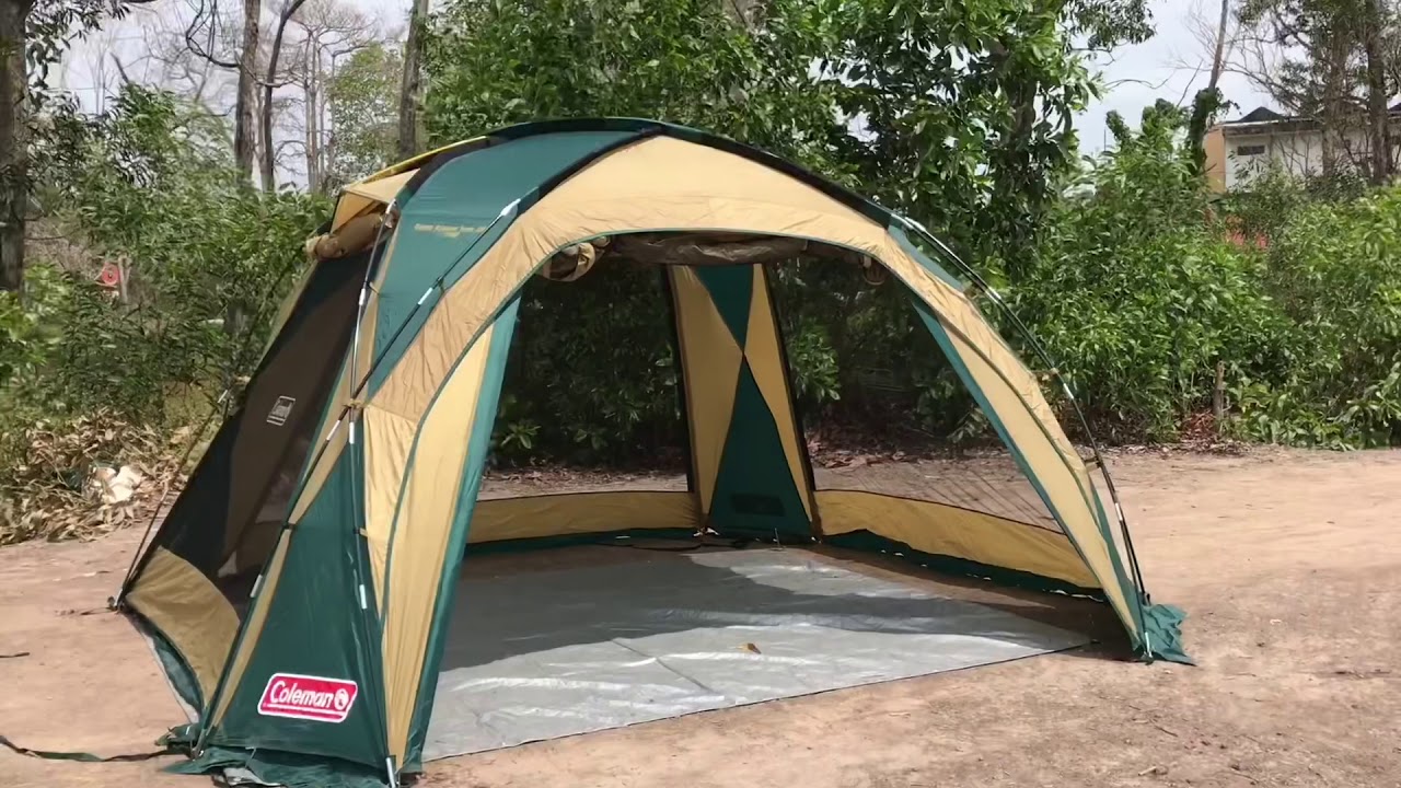 Coleman Dome Screen Tarp 380 Review By Camping with D4Camper - YouTube