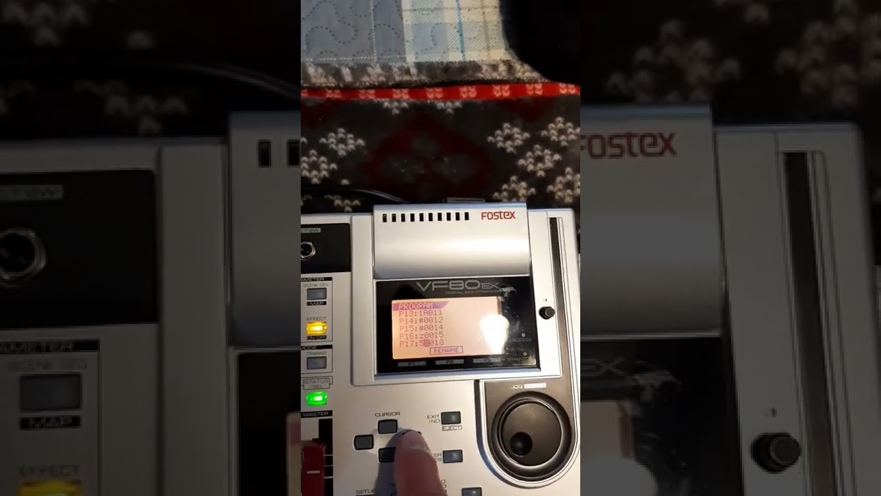 Fostex VF 80 ex (step 1)..creating a program file. (important step