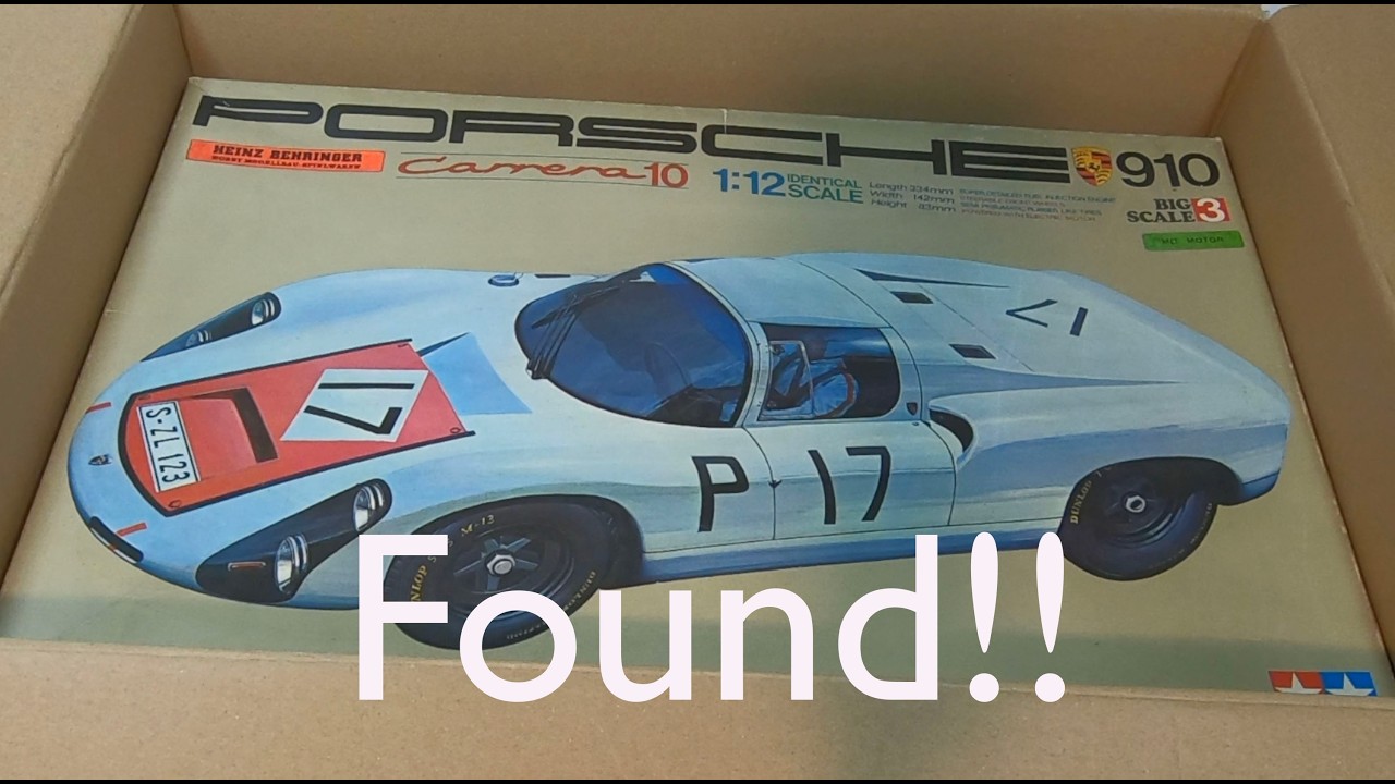 Ultra rare vintage Porsche 910 1/12 Tamiya static model - YouTube