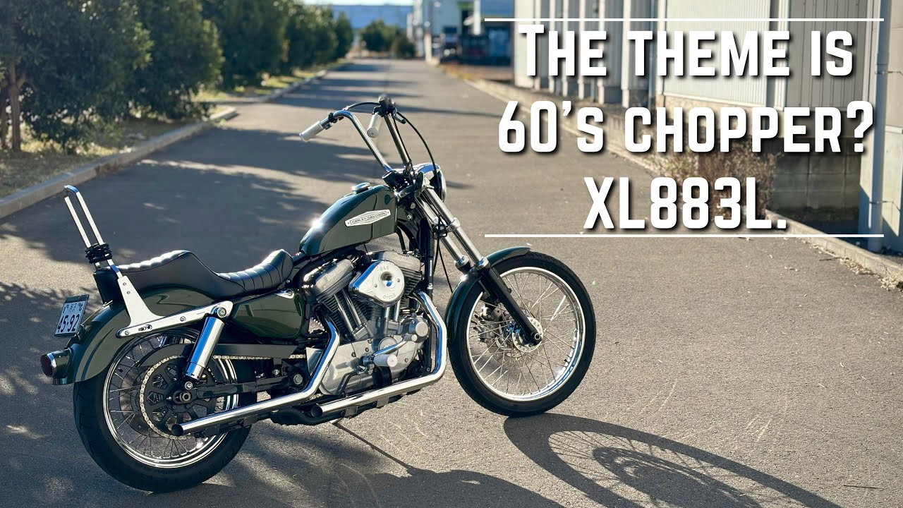 ②【ハーレー883】60年代をテーマに、ドライブチェーン化、ホイール