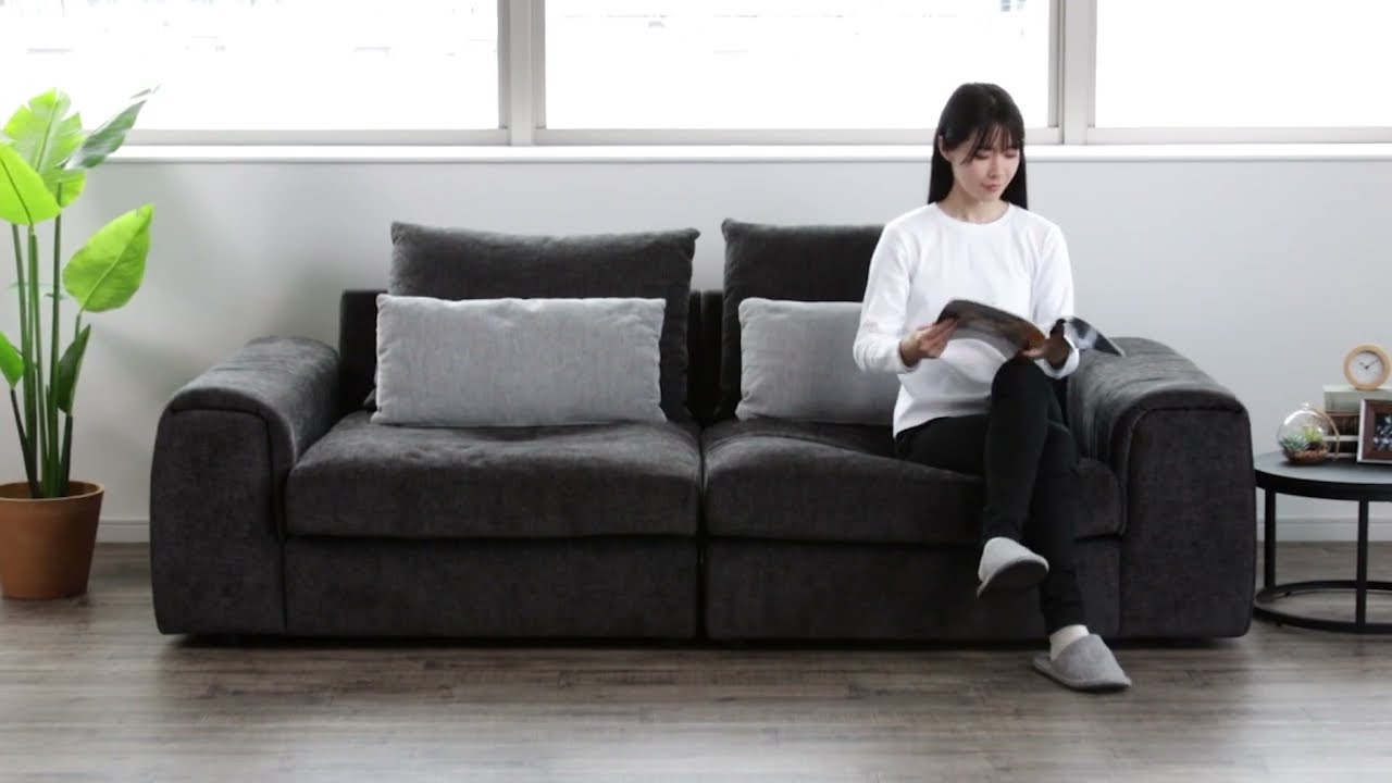 3/16まで】たのメル便 ニトリ コンパクト ソファ 2人用 キャッツ3 GY