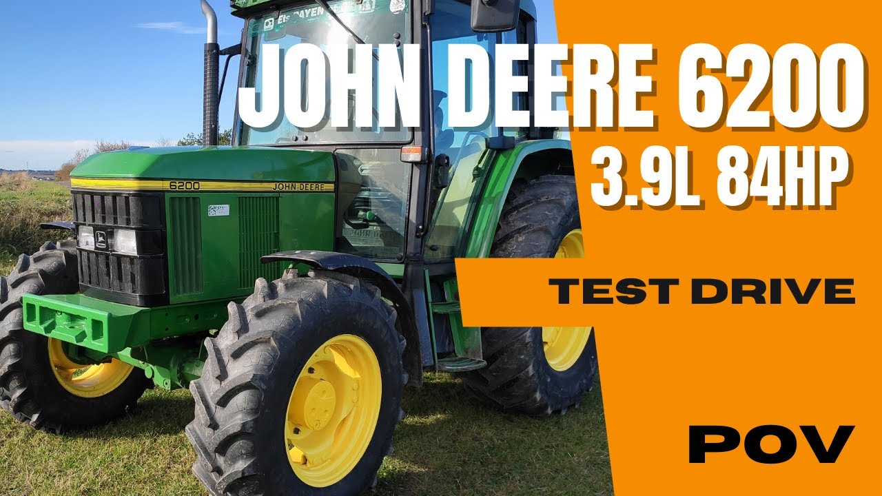 John Deere 6200 1994 (3.9l 84HP) | POV Test Drive | CabView - YouTube