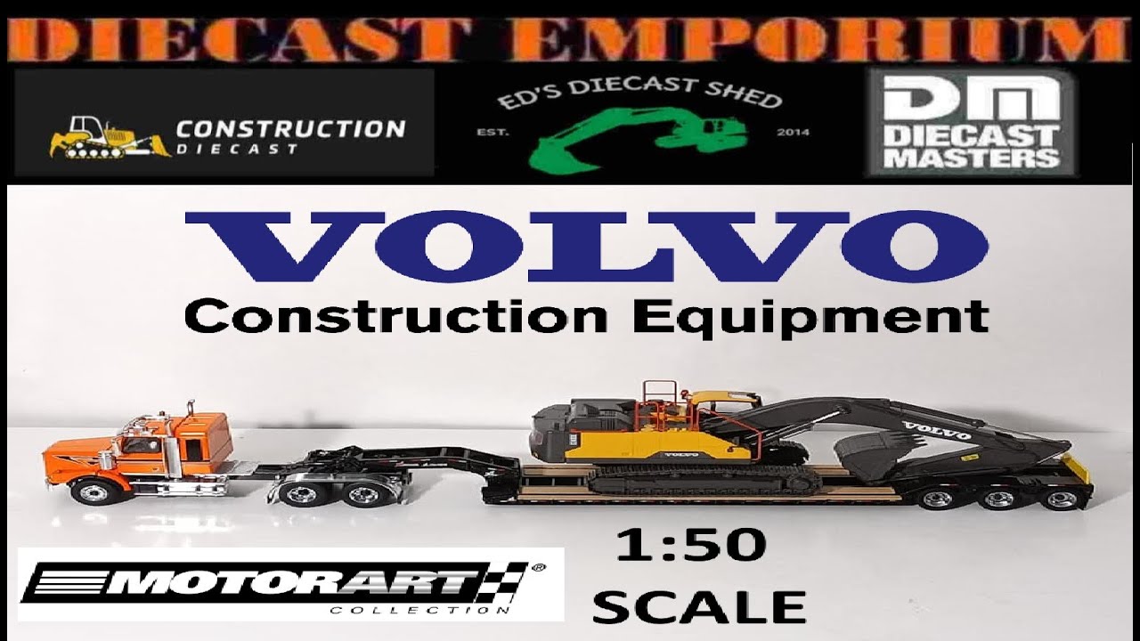 Motorart 1:50 Volvo EW180C Wheeled Excavator Model Review - YouTube
