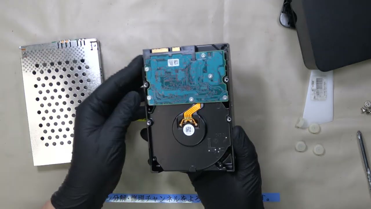 外付HDD 分解動画】バッファロー HD-LC2.0U3/N 内蔵ハードディスクの