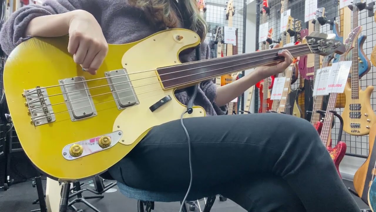 Bruno Guitars / TELEBIRD BASS FL Brass Powder Gold【Test Play