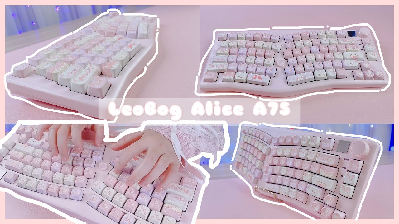 4K] Unboxing Leobog Alice A75 Kawaii Meow Keyboard x WhatGeek