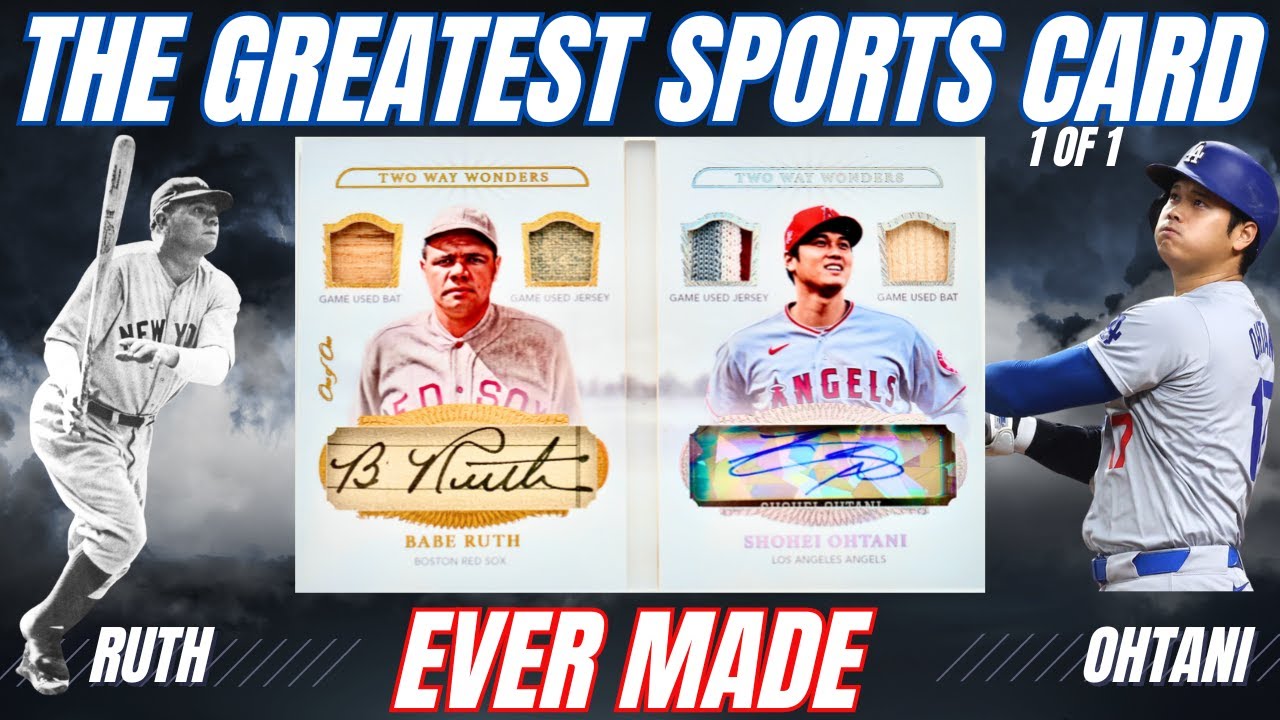 THE GREATEST SPORTS CARD EVER MADE. Babe Ruth Shohei Ohtani Quad