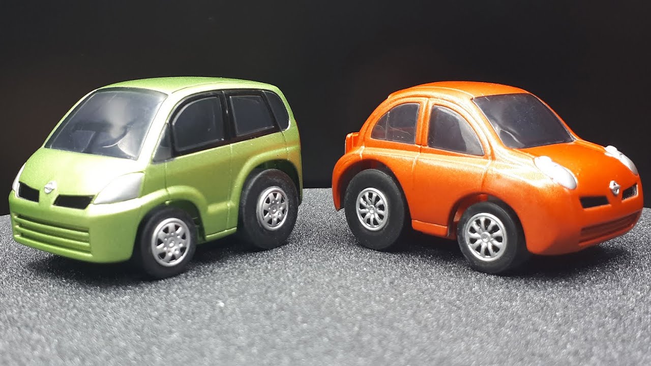 Tooned Nissan March & Moco by ChoroQ Nissan - YouTube