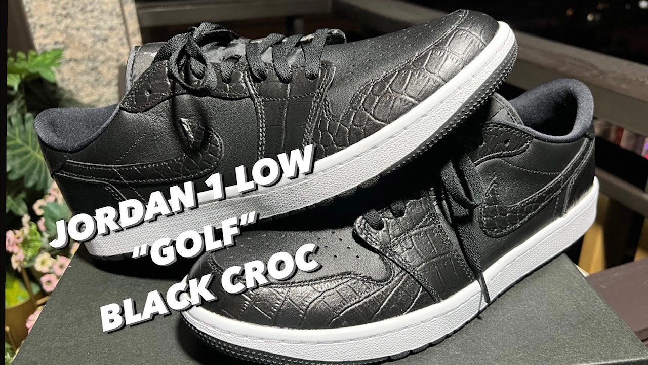 JORDAN 1 RETRO LOW GOLF BLACK CROC ON FOOT REVIEW! THESE SPEAKS