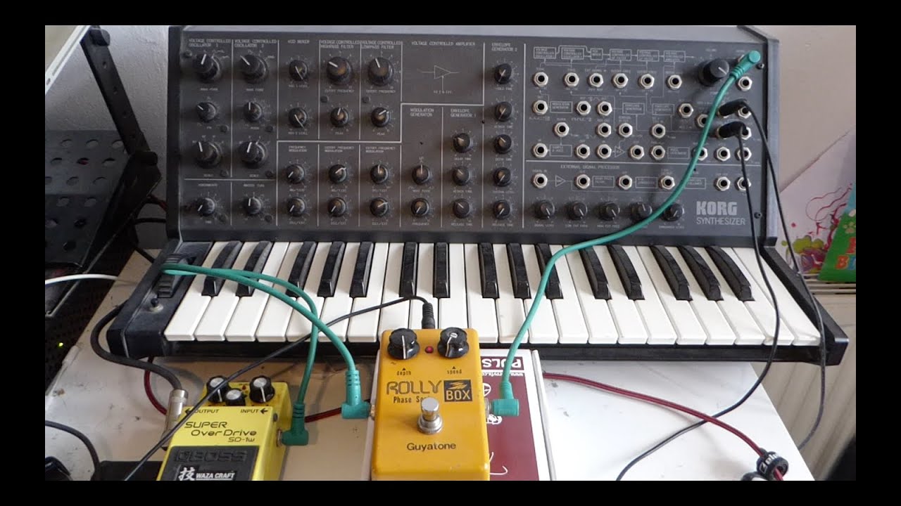 Korg MS20 & Guyatone PS-101 Rolly Phase Sonic - YouTube