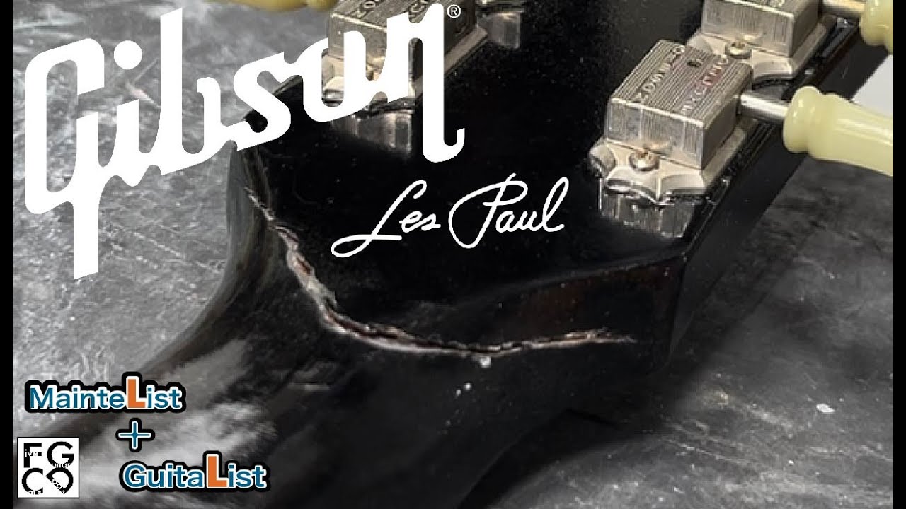 ネックの折れかかったレスポールを修復しました/Gibson Les Paul