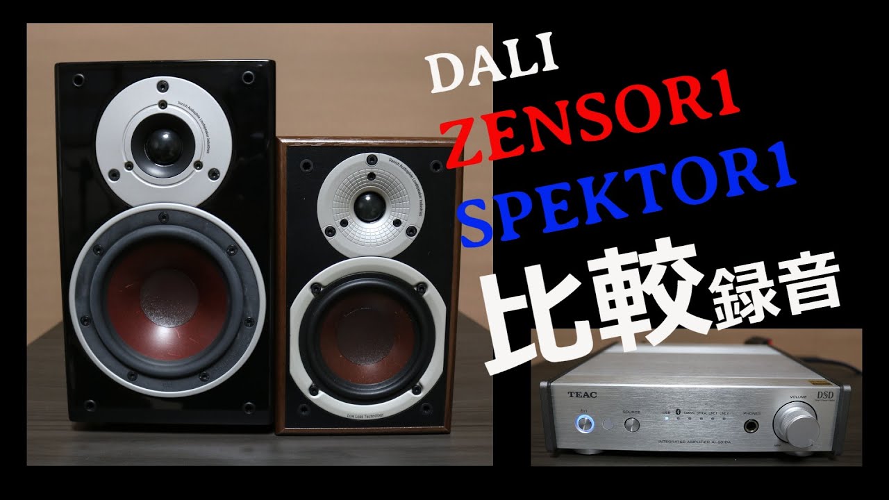 DALI ZENSOR1 VS SPEKTOR1 TEAC AI-301DA-SPで聴く 比較録音【空気録音