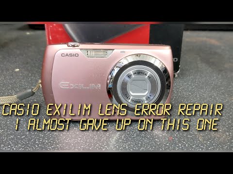 Casio Exilim lens error fault fix and case removal success
