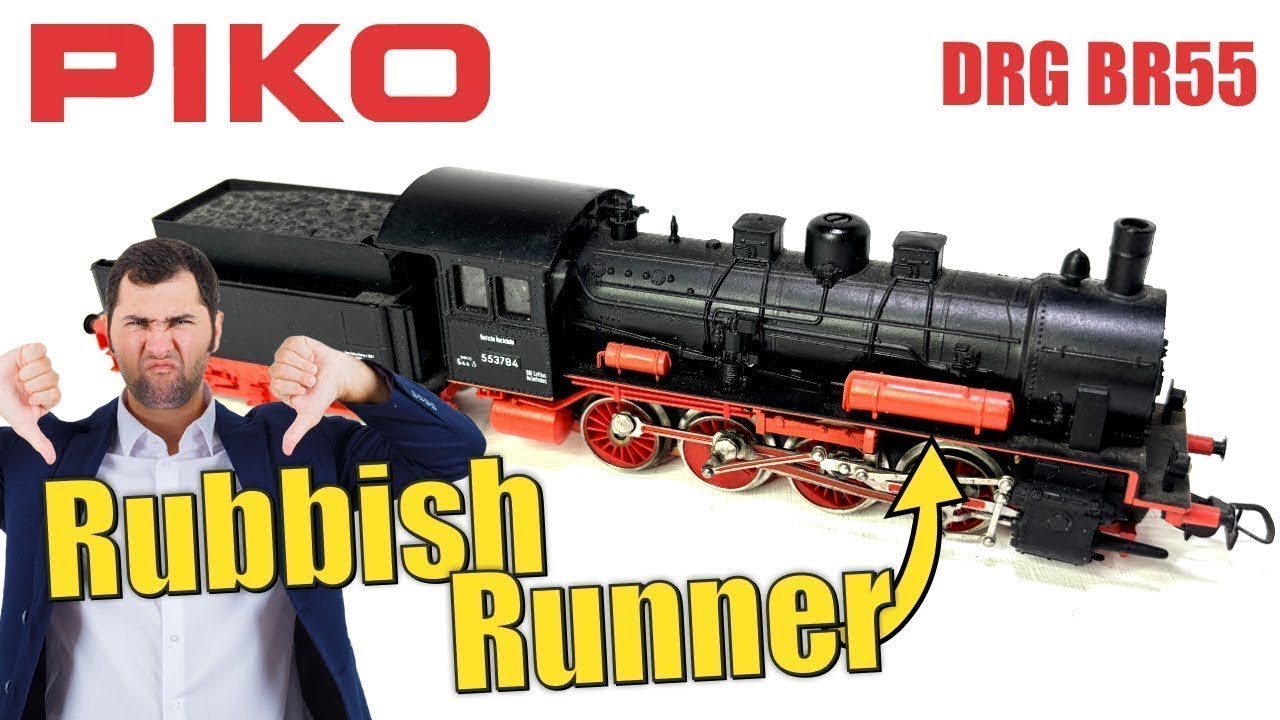 Rubbish Runner! Old Piko Deutsche Reichsbahn BR55 Model Railway